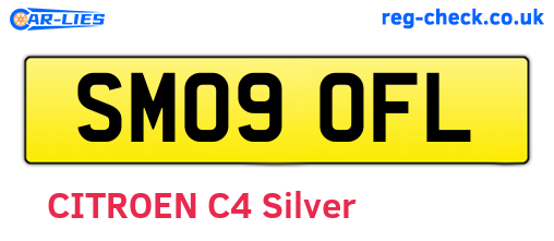 SM09OFL are the vehicle registration plates.
