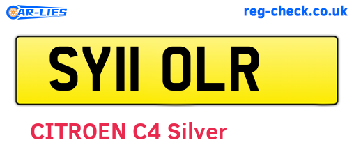 SY11OLR are the vehicle registration plates.