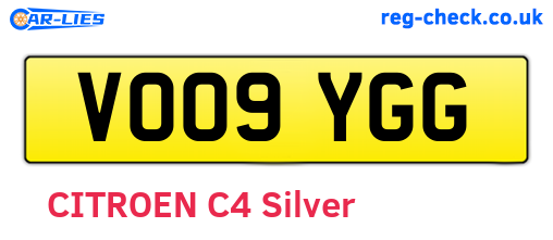 VO09YGG are the vehicle registration plates.