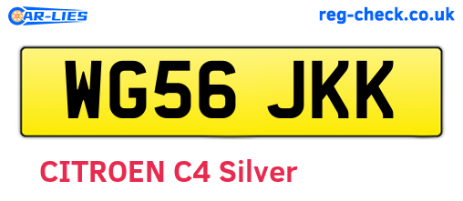 WG56JKK are the vehicle registration plates.