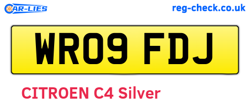 WR09FDJ are the vehicle registration plates.
