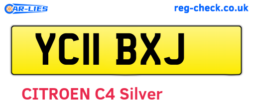 YC11BXJ are the vehicle registration plates.