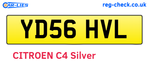 YD56HVL are the vehicle registration plates.