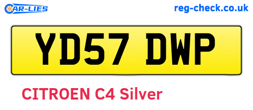 YD57DWP are the vehicle registration plates.
