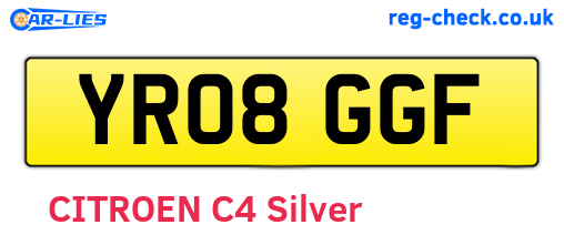 YR08GGF are the vehicle registration plates.