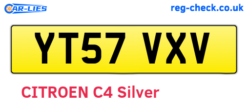 YT57VXV are the vehicle registration plates.