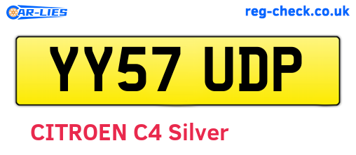 YY57UDP are the vehicle registration plates.