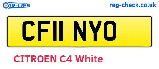 CF11NYO are the vehicle registration plates.