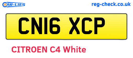 CN16XCP are the vehicle registration plates.