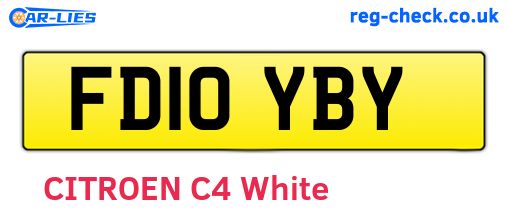 FD10YBY are the vehicle registration plates.