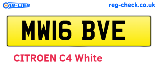 MW16BVE are the vehicle registration plates.