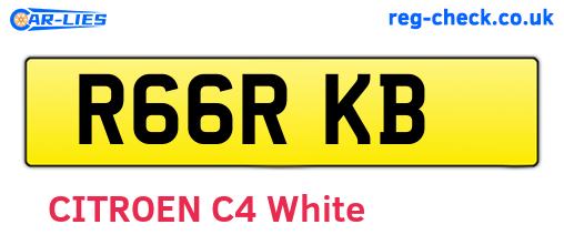 R66RKB are the vehicle registration plates.