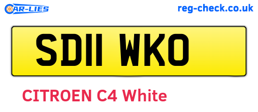 SD11WKO are the vehicle registration plates.