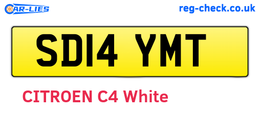 SD14YMT are the vehicle registration plates.