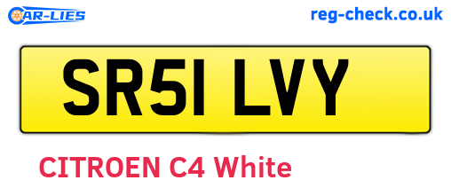 SR51LVY are the vehicle registration plates.