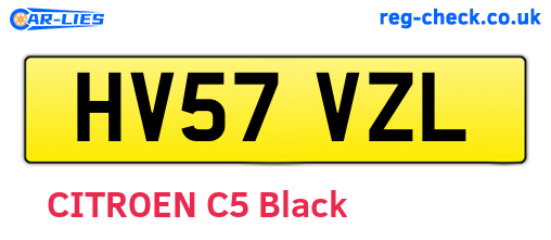 HV57VZL are the vehicle registration plates.