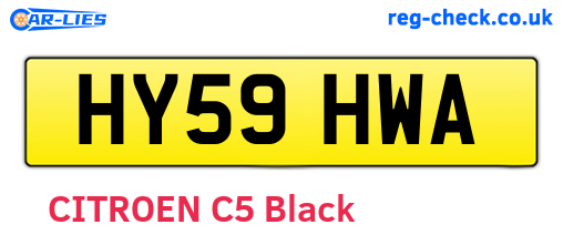 HY59HWA are the vehicle registration plates.