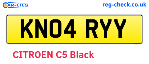 KN04RYY are the vehicle registration plates.