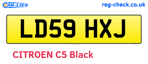 LD59HXJ are the vehicle registration plates.