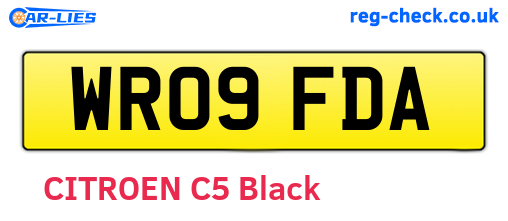 WR09FDA are the vehicle registration plates.
