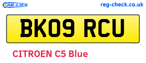 BK09RCU are the vehicle registration plates.