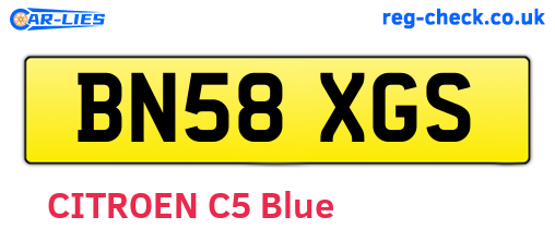 BN58XGS are the vehicle registration plates.
