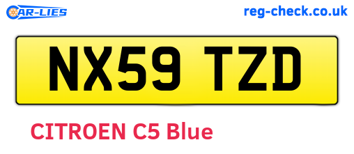 NX59TZD are the vehicle registration plates.