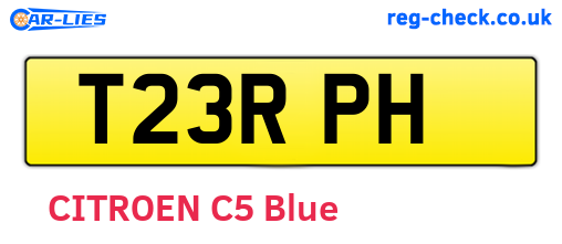 T23RPH are the vehicle registration plates.