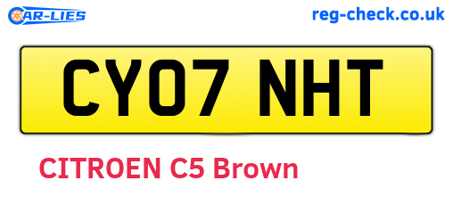 CY07NHT are the vehicle registration plates.
