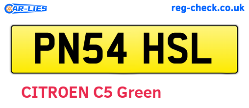 PN54HSL are the vehicle registration plates.
