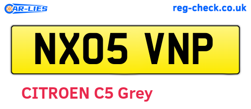 NX05VNP are the vehicle registration plates.