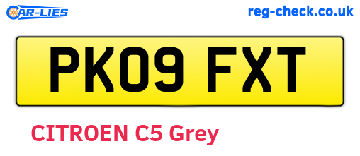 PK09FXT are the vehicle registration plates.