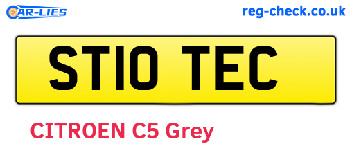 ST10TEC are the vehicle registration plates.