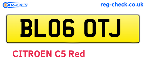 BL06OTJ are the vehicle registration plates.