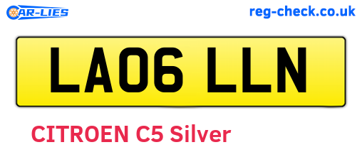 LA06LLN are the vehicle registration plates.