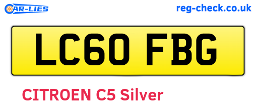 LC60FBG are the vehicle registration plates.