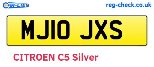 MJ10JXS are the vehicle registration plates.