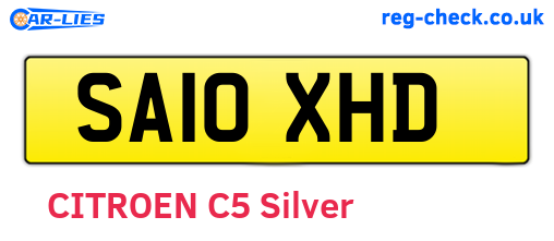 SA10XHD are the vehicle registration plates.