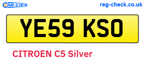 YE59KSO are the vehicle registration plates.