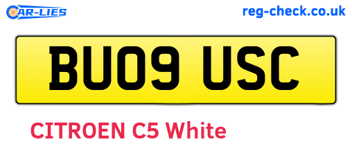 BU09USC are the vehicle registration plates.