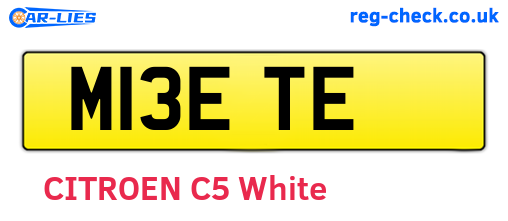 M13ETE are the vehicle registration plates.