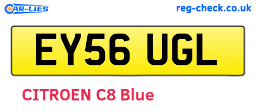 EY56UGL are the vehicle registration plates.