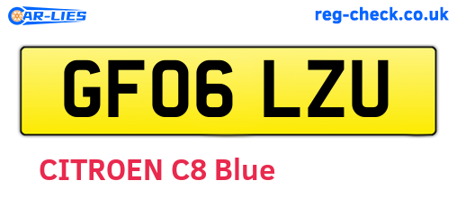 GF06LZU are the vehicle registration plates.