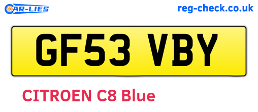 GF53VBY are the vehicle registration plates.