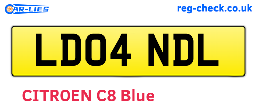 LD04NDL are the vehicle registration plates.