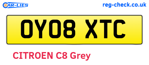 OY08XTC are the vehicle registration plates.