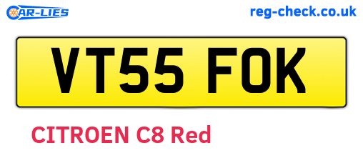VT55FOK are the vehicle registration plates.