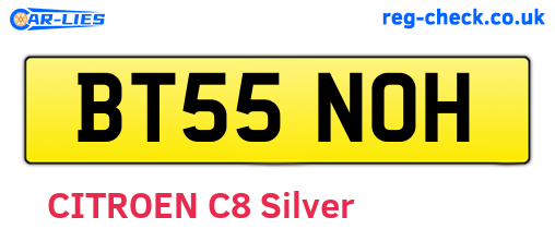 BT55NOH are the vehicle registration plates.