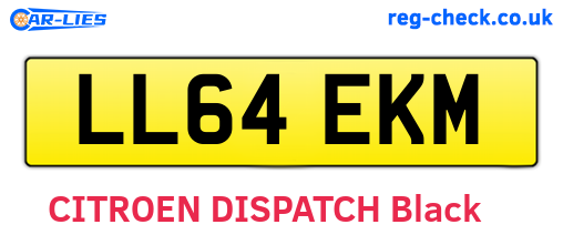 LL64EKM are the vehicle registration plates.