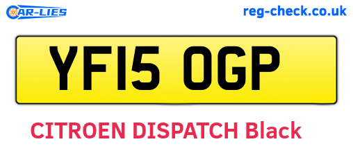 YF15OGP are the vehicle registration plates.